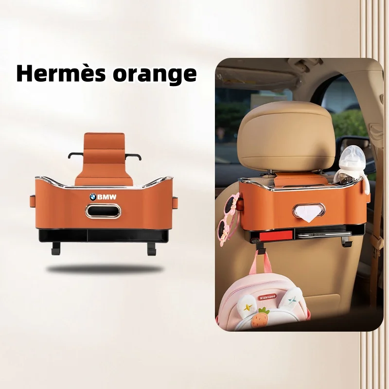 Car seat back multifunctional storage box