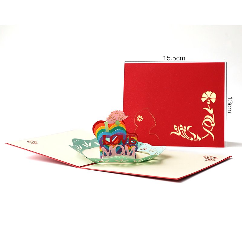 Vangogifts New Mother's Day greeting card letter paper carving Amazon 3d three-dimensional creative birthday greeting card ins style greeting card