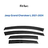 IG Window Visor for Jeep Grand Cherokee L 2021-2024, Rain Guard Tape-On Extra Durable Wind Sun Side Vent Window Deflector, 2021 2022 2023 2024