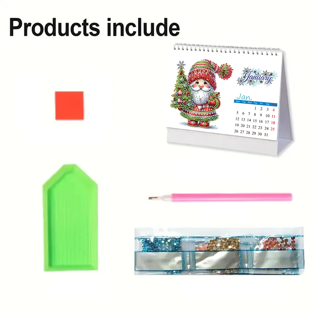 5D/DIY Calendar Crystal Painting Desk Calendars Kit Diamond Painting Calendar