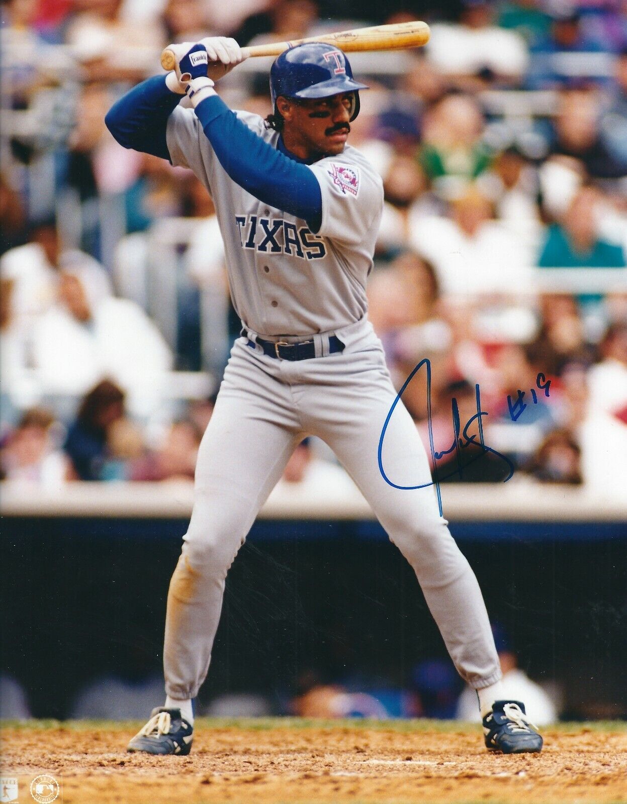 Signed 8x10 JUAN GONZALEZ Texas Rangers Autographed Photo Poster painting - COA