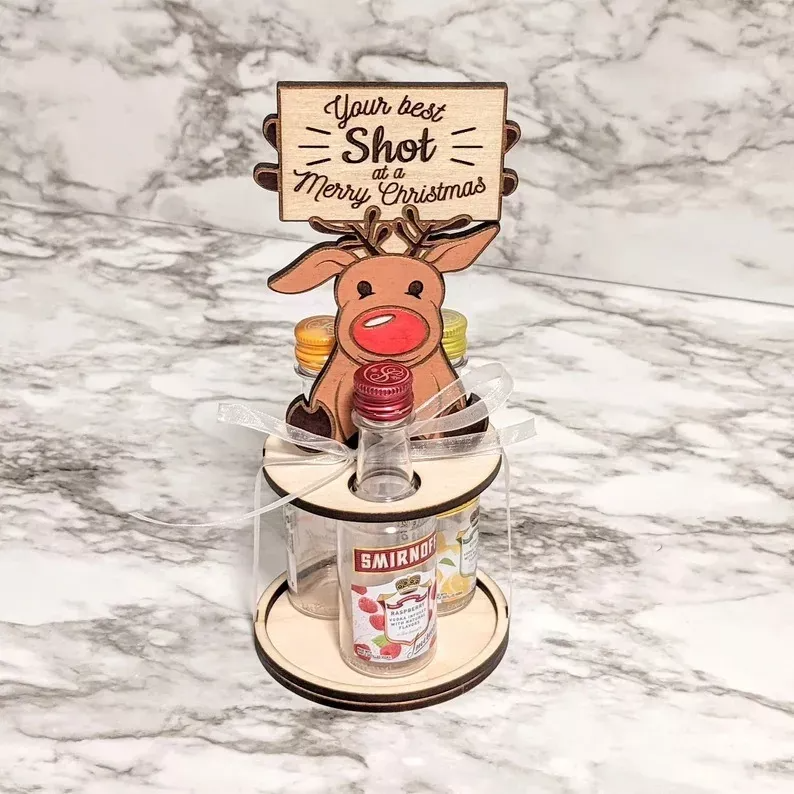 Christmas Mini Wine Bottle Holder - tree - Codlins
