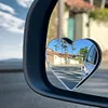 Heart Shaped Blind Spot Mirrors for Cars Vehicle Frameless Stick-On Side Mirror