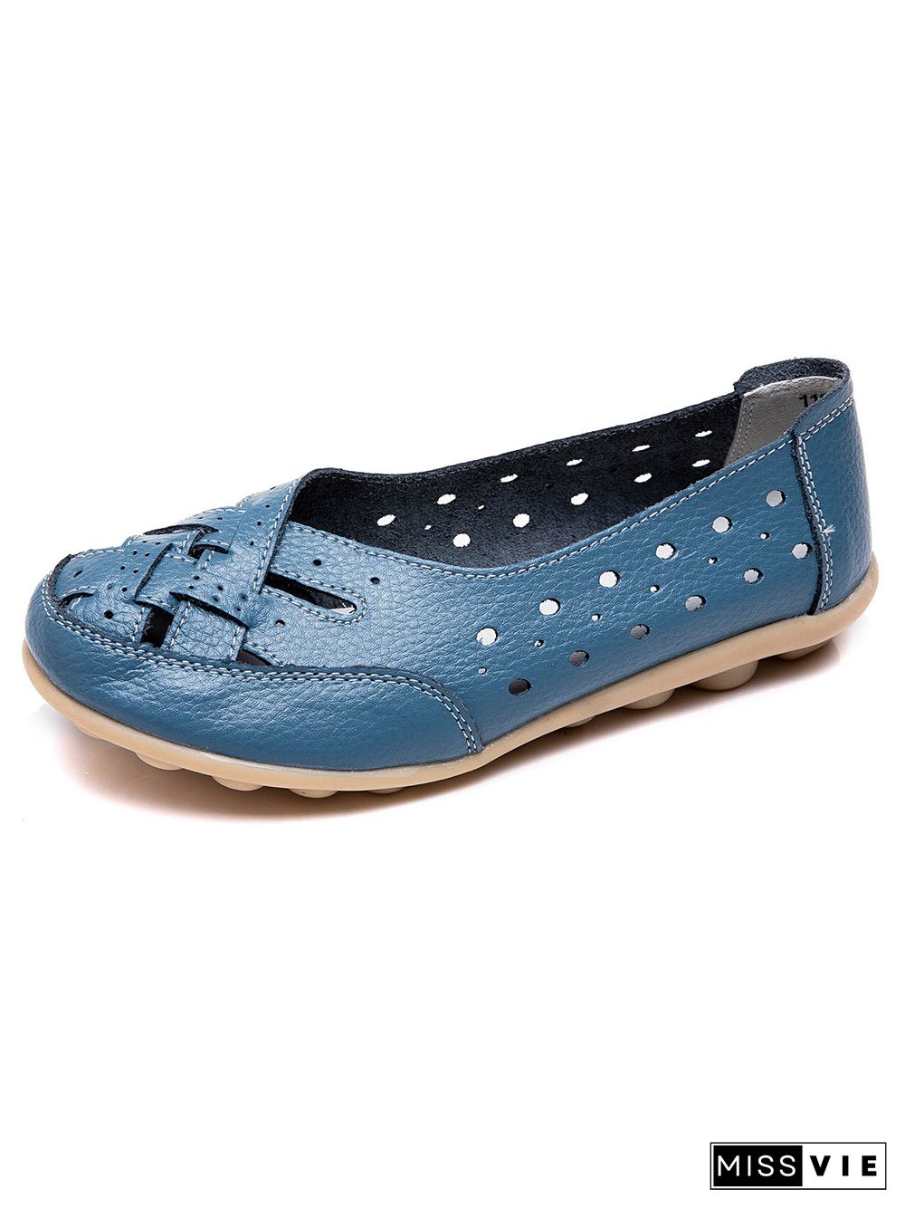 Hollow Leather Soft Sole Shoes