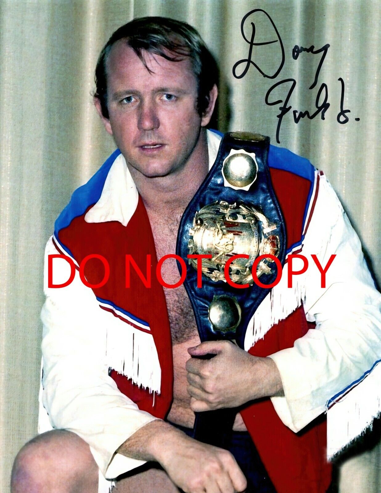 NWA - Dory Funk Jr. - Autographed Signed 8x10 Photo Poster painting (World Champion) Reprint