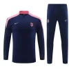 24/25 Atletico Madrid Navy Blue Long Sleeve Training Jacket Set