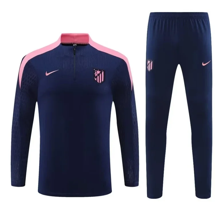 24-25 Atlético Madrid Navy Half Zip Long Sleeve Training Jersey