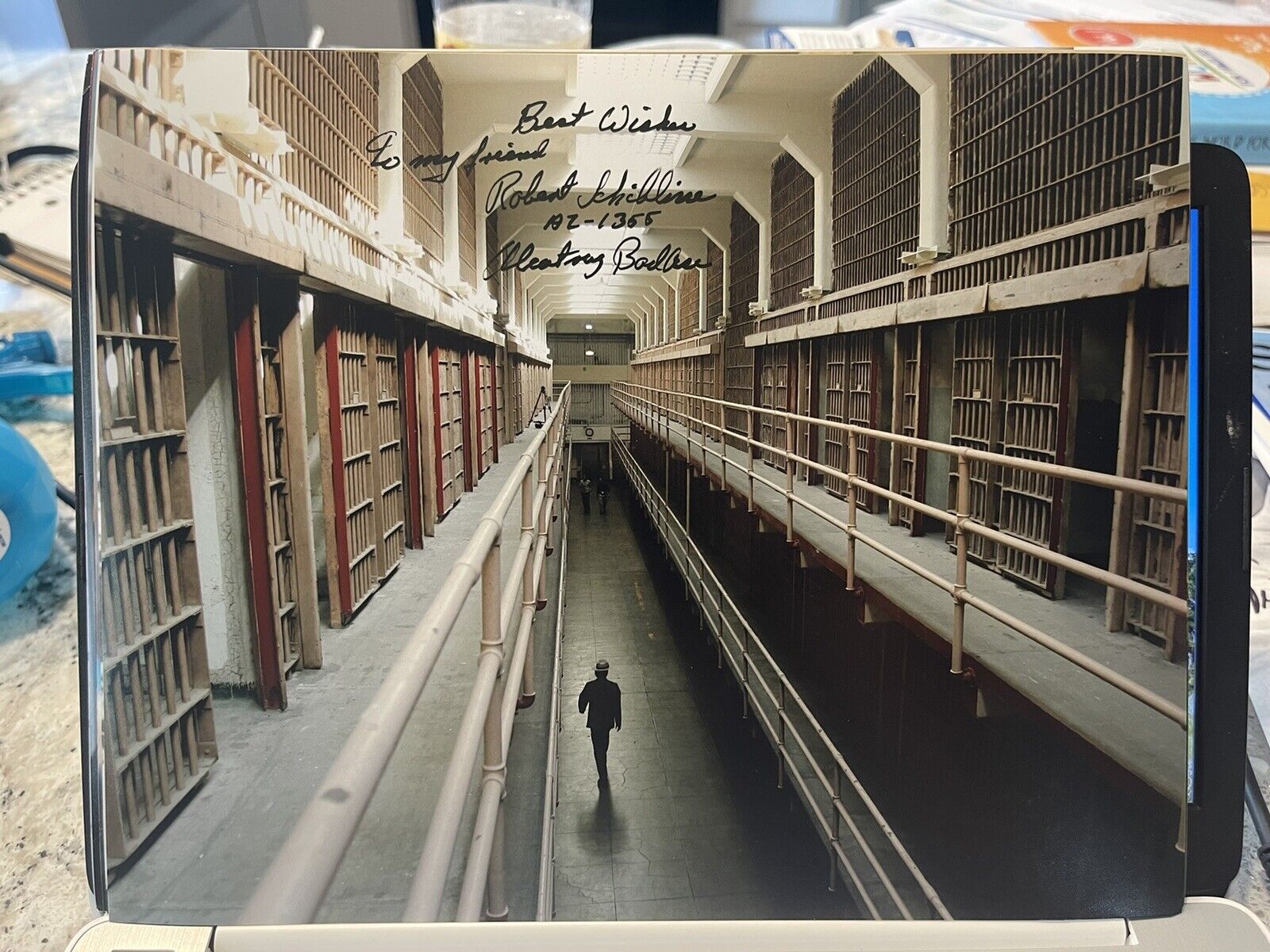 ROBERT SCHIBLINE SIGNED AUTOGRAPHED 8x10 Photo Poster painting FORMER ALCATRAZ INMATE BECKETT D4