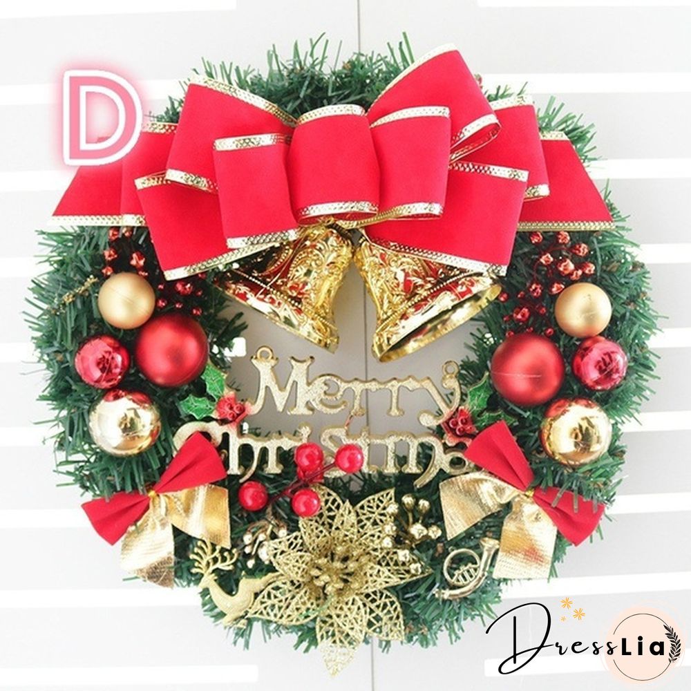 Christmas Decorations 30Cm Christmas Wreath Artificial Wreath Door Hanging Window Props Background Christmas Tree Accessories