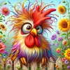 Diamond Painting-5D Full Round Drill Rooster