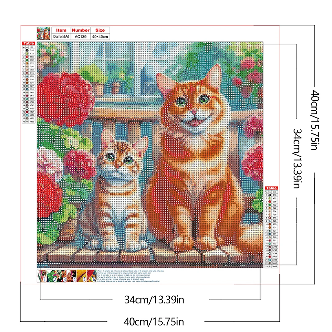 Diamond Painting - Full Round Drill - Cat(Canvas|Canvas|40*40cm)