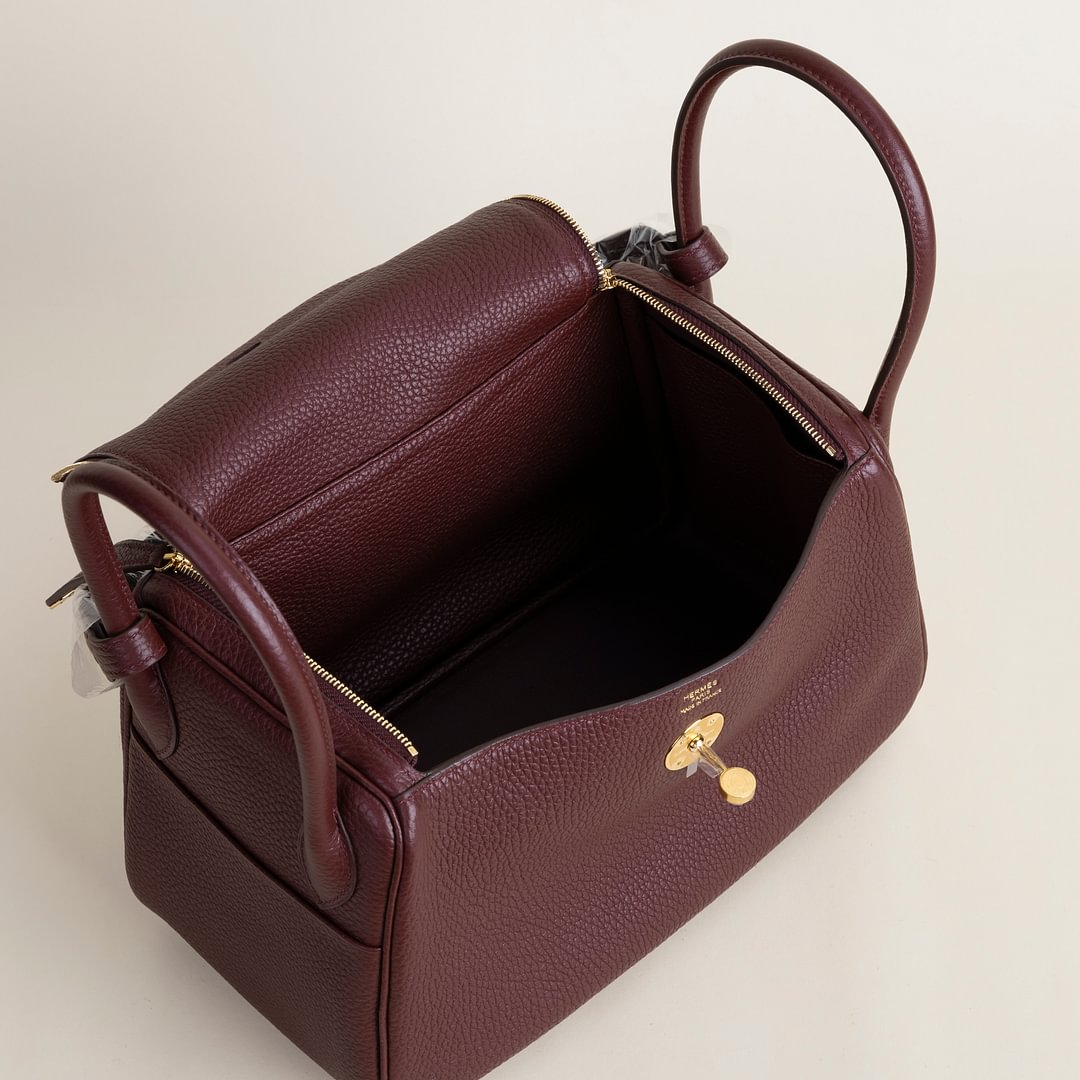 Lindy 26cm Clemence leather 57 Bordeaux&nbsp;GHW