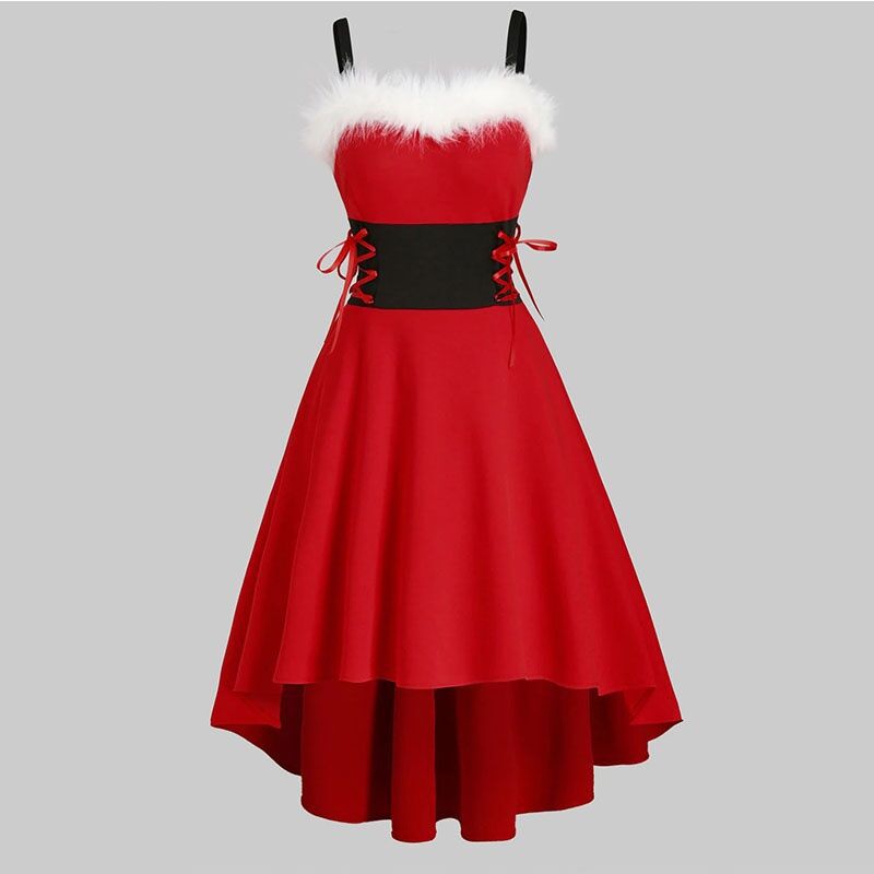 Christmas Plush Slip Dress