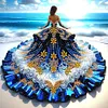 Magnifique jupe fille - peinture diamant de forme sp&eacute;ciale - 30 * 30cm