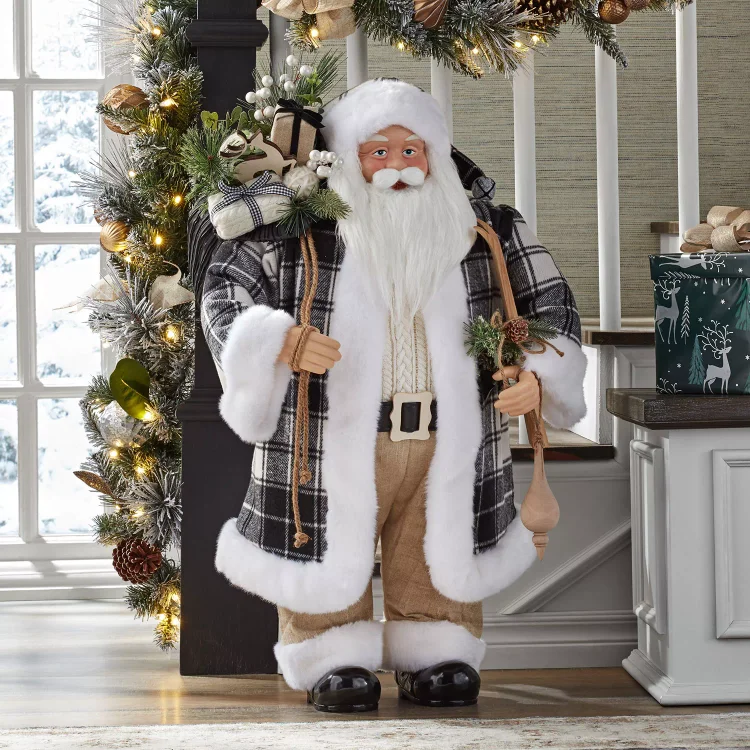 🔥kukelife🔥36"H Fabric Santa - Caucasian