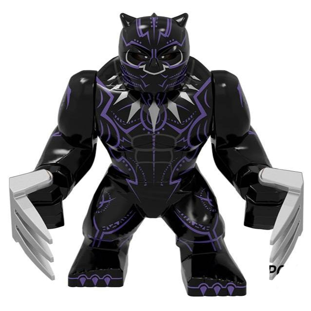 Black Panther Custom Marvel Superhero Large Minifigure Minifigure Bricks monstertoys