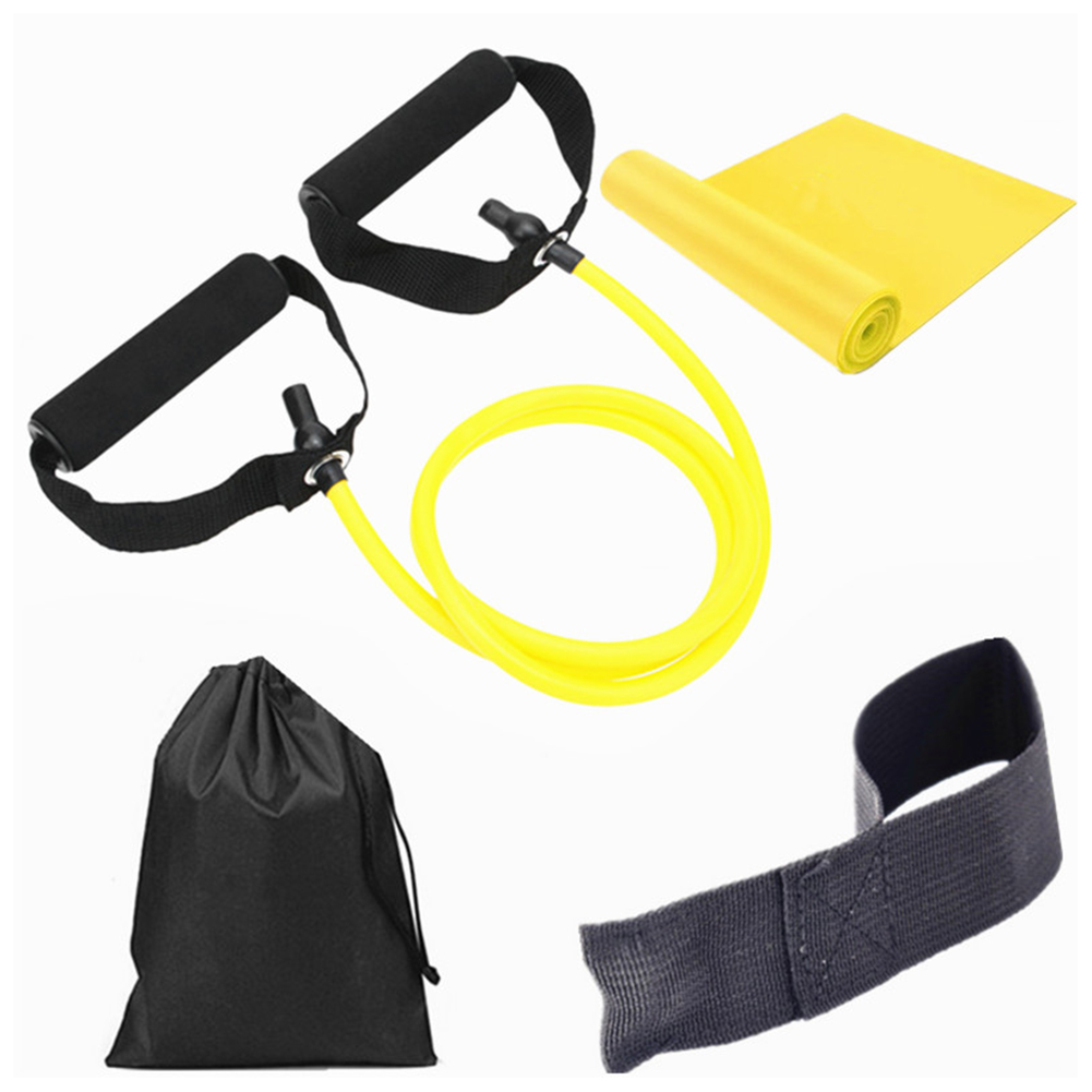 

4pcs/set Elastic Resistance Bands Fitness Training Pull Rope Towel, Yellow, 501 Original