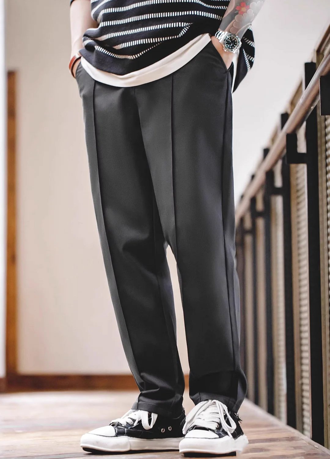 Aonga - American Casual Workwear Versatile Pleated Men's Trousers