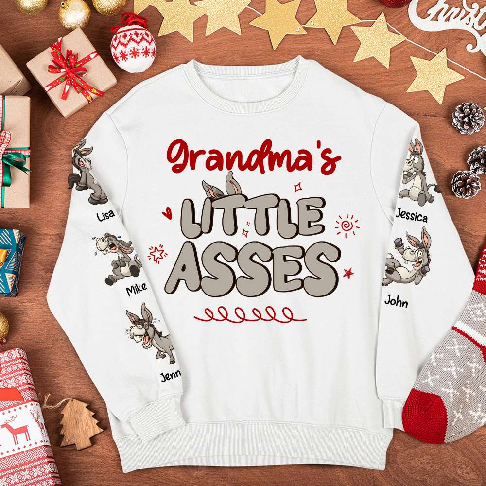 Loveyoufancy Family's Little Asses, Gift For Family, Personalized Shirt, Funny Donkey Family Shirt