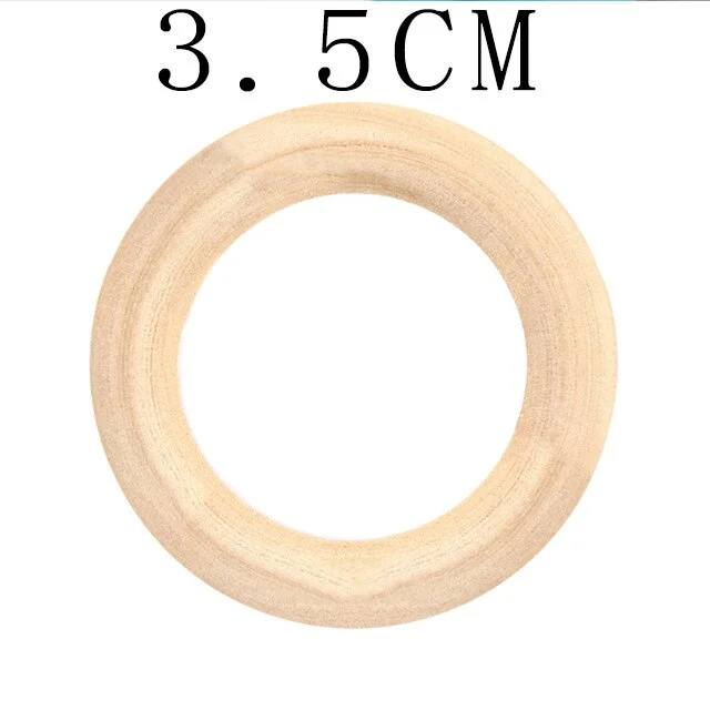 10CM/5PC Natural Wood Circle DIY Crafts Wooden Ring Home Decorations Wall Hanging Ornament Baby Teething Wooden Toy Accessories