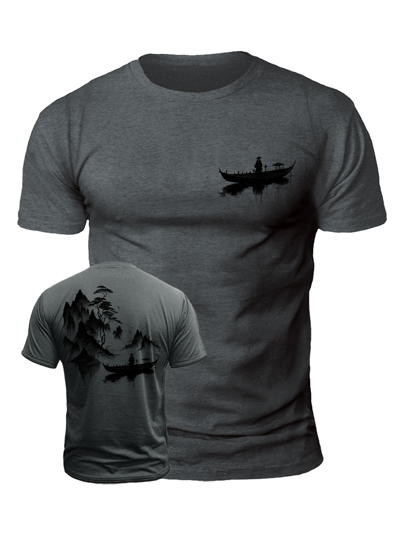 Men's Escape from the City Landscape View Print T-shirt