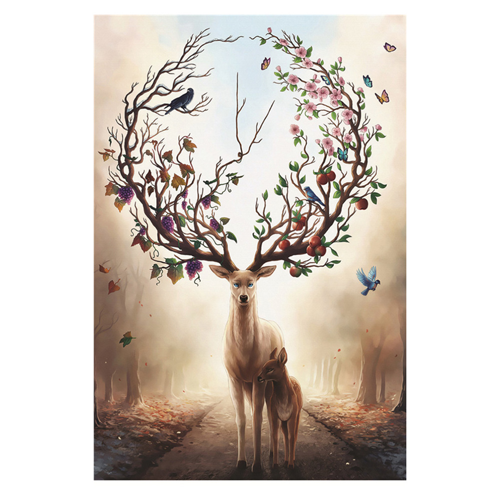 

1000pcs Painting Puzzle DIY Paper Jigsaw Educational Toys (D Warm Elk), 501 Original
