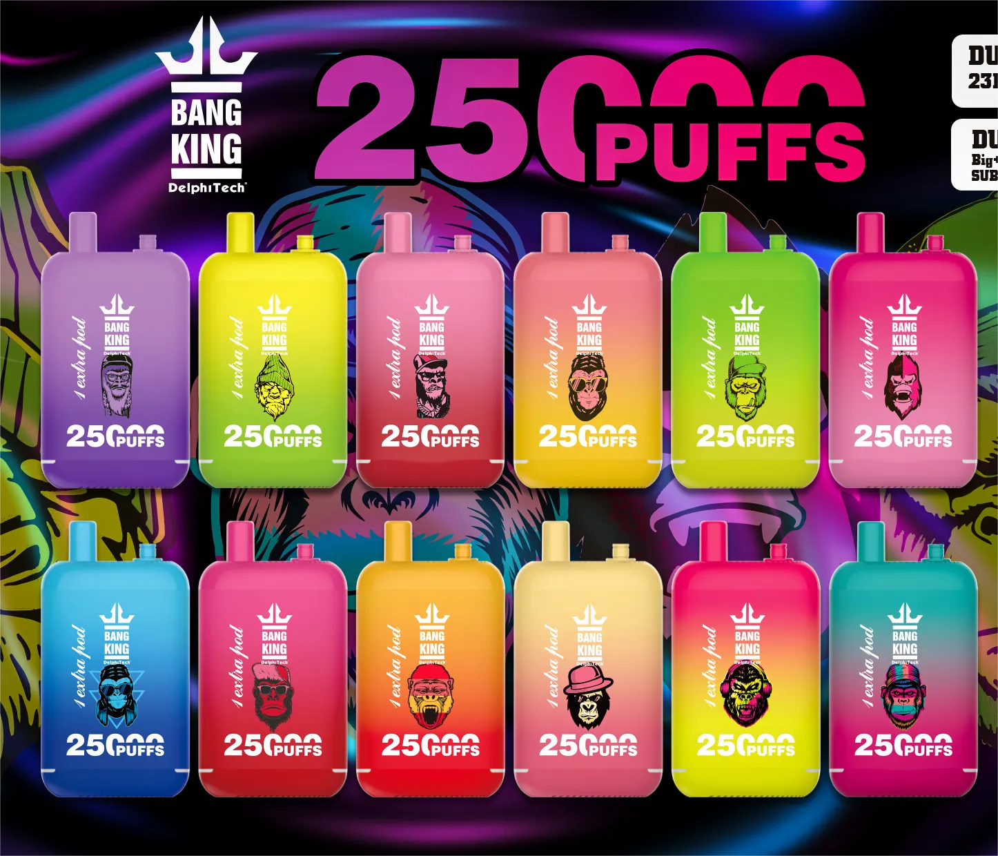 Bang King 25000 Puffs Disposable Vape （10PCS）EU mysite fumotvapeshop