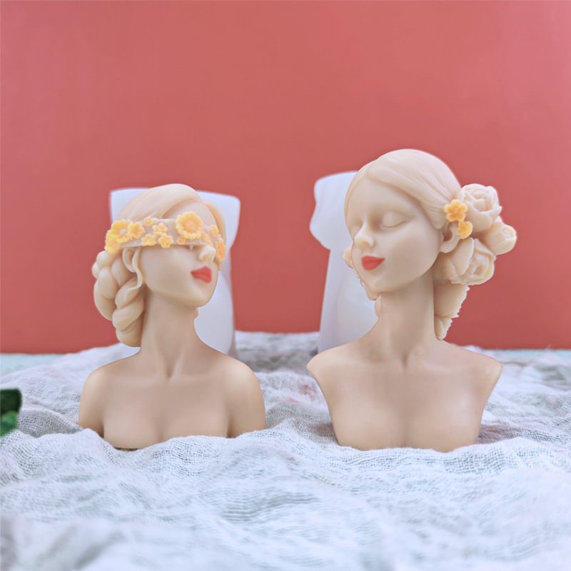 Rose Blindfold Beauty DIY Candle Silicone Mold