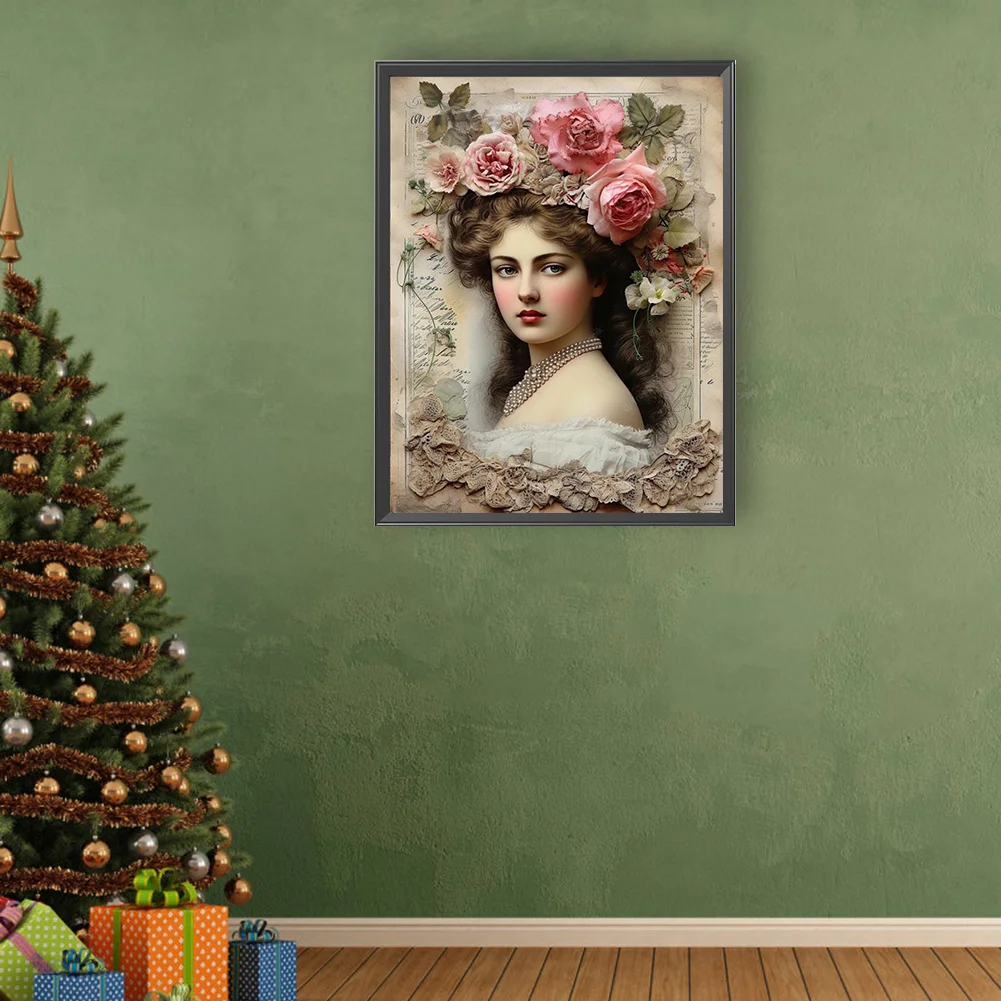 Diamond Painting - Full Round Drill - Lady(Canvas|30*40cm)