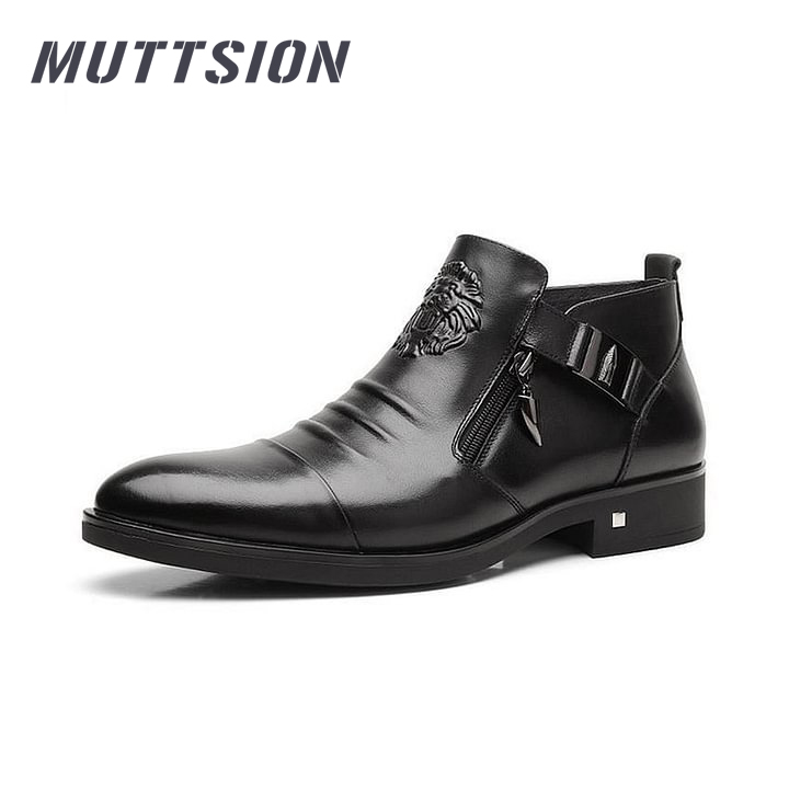MUTTSION British Pointy Business Casual Leather Boots MUTTSION.COM MUTTSION