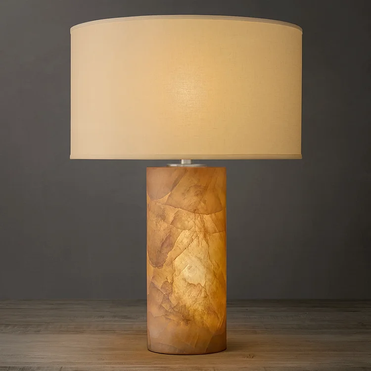 Rim Lisse Alabaster Table Lamp 6" Vjlight
