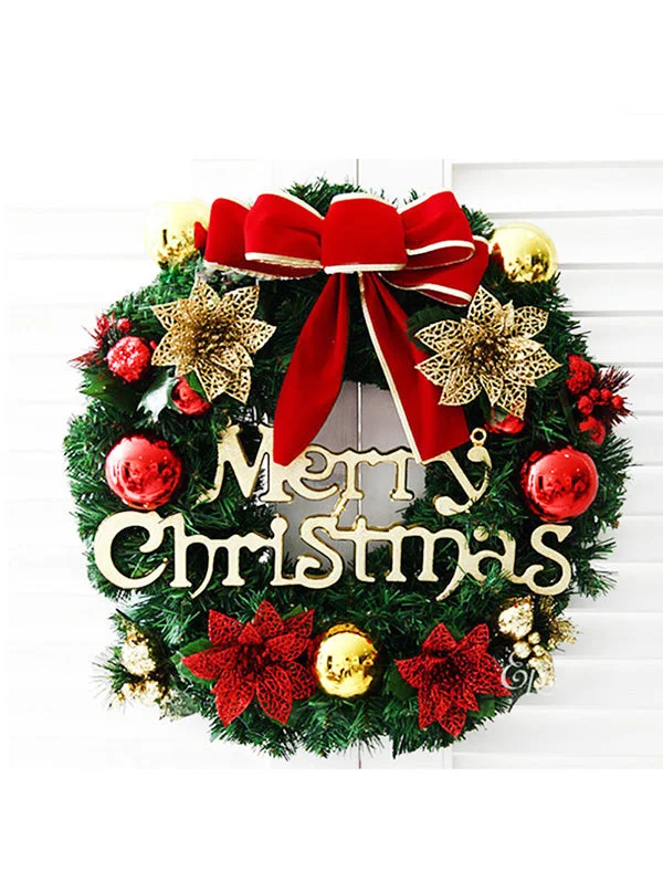 Merry Christmas Artificial Christmas Door Wreaths-elleschic