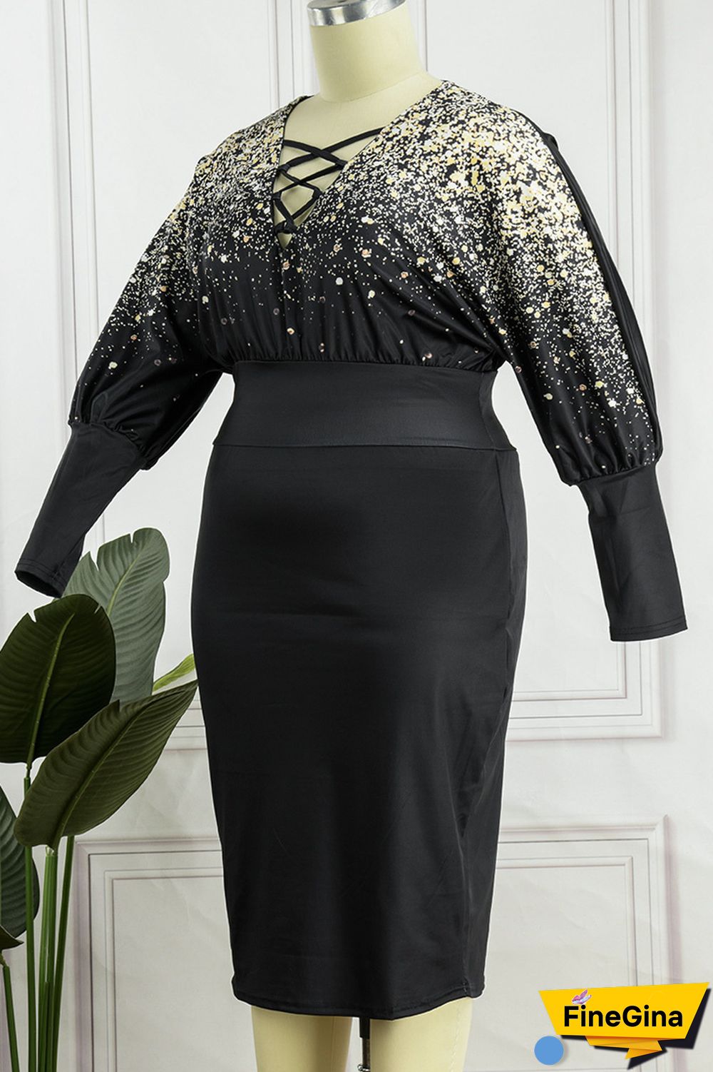 Apricot Sexy Casual Print Bandage Printing V Neck Wrapped Skirt Dresses