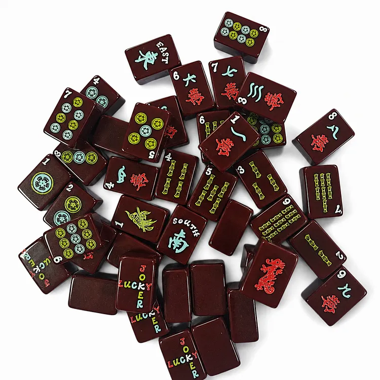 Brooklyn Oxblood American Mahjong Tiles Set 