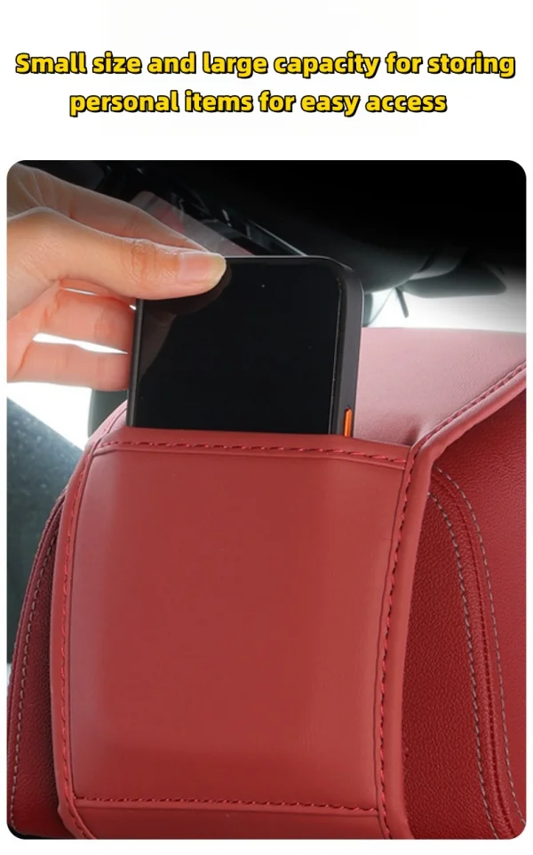 Car Seat Headrest Leather Cover Seat Head Cap