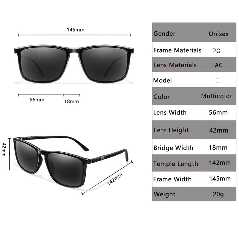 Minimalist Geometric Pc Square Full Frame Men’s Sunglasses