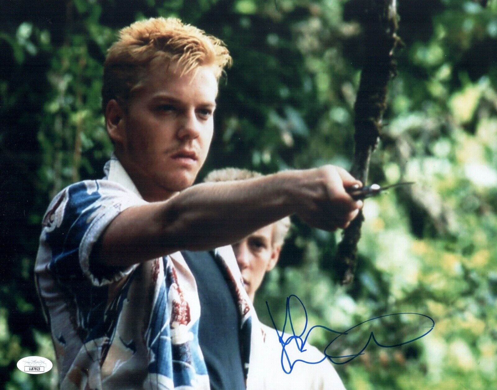 KIEFER SUTHERLAND Signed 11x14 Photo Poster painting STAND BY ME Autograph JSA COA Cert