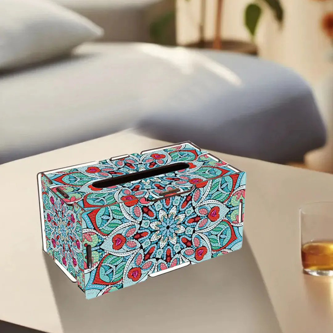 Mandala DIY Diamond Art Paper Towel Holder for Home and Office Decoration