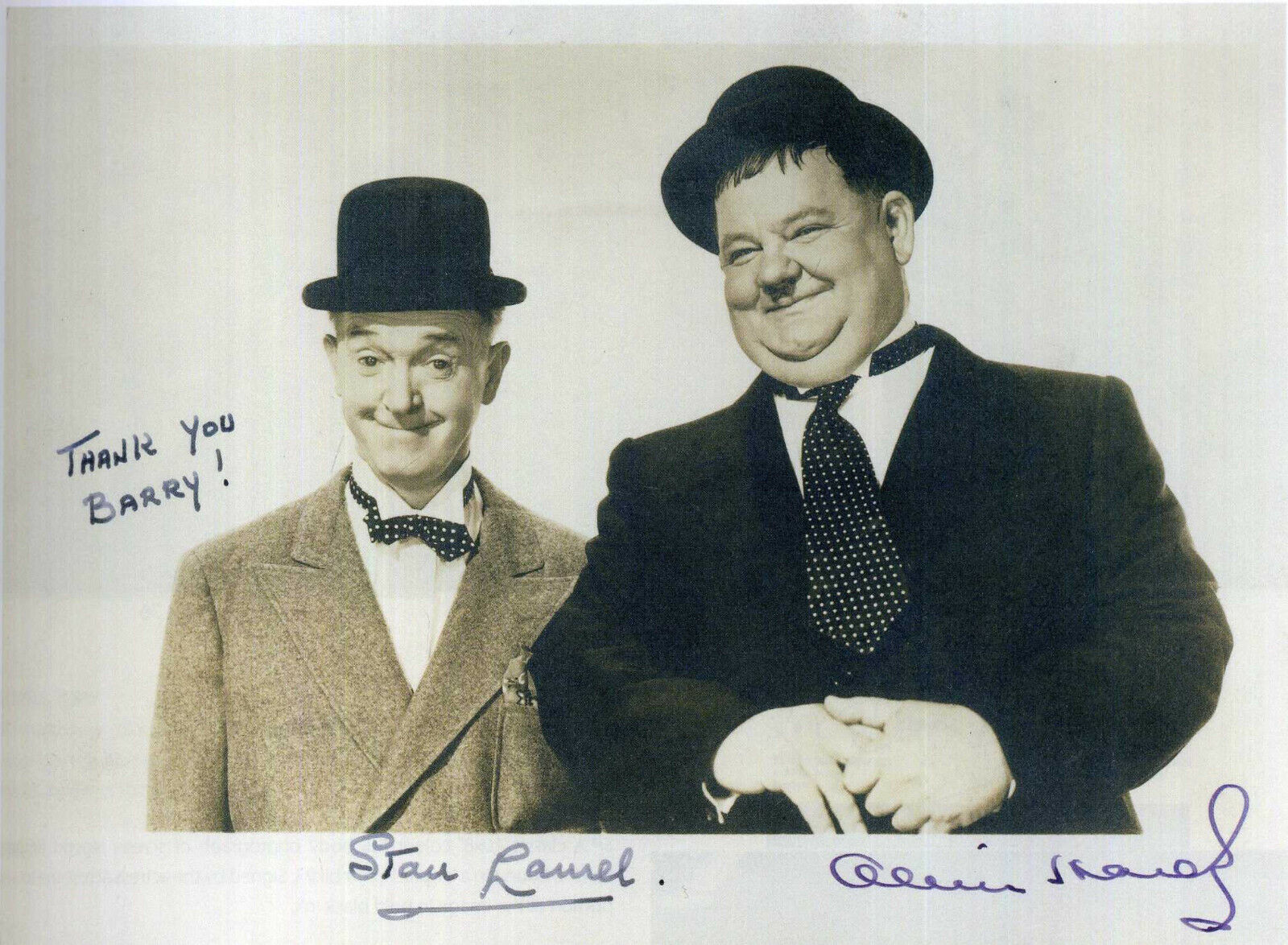 LAUREL & HARDY Signed Photo Poster paintinggraph - Comedy Film Star Actors - preprint