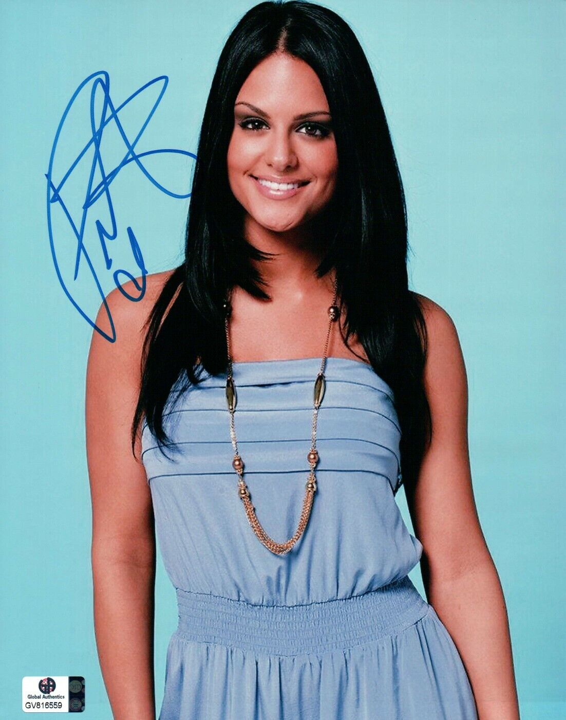 Pia Toscano Signed Autographed 8X10 Photo Poster painting Cute Sexy Gold Necklace GV816559