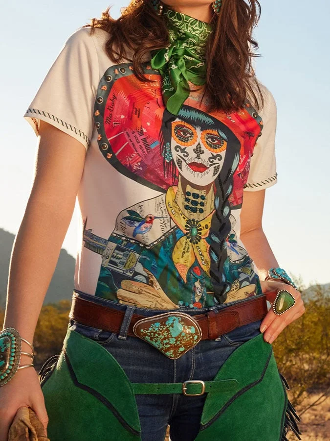 Women's Vintage Print Casual T-Shirt