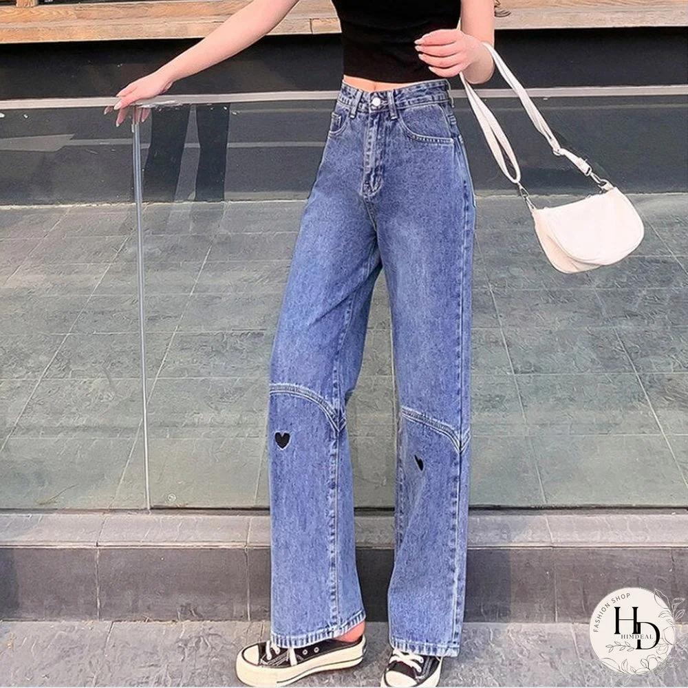 Woman Jeans High Waist Clothes Wide Leg Denim Clothing Blue Streetwear Vintage Quality Fashion Harajuku Straight Pants