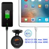 60W Car Motorcycle Charger 12V/24V QC 4.0 Type C QC 3.0 USB Fast Charging Socket