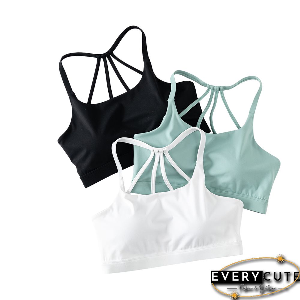 Green Fitness Shockproof Sport Bra