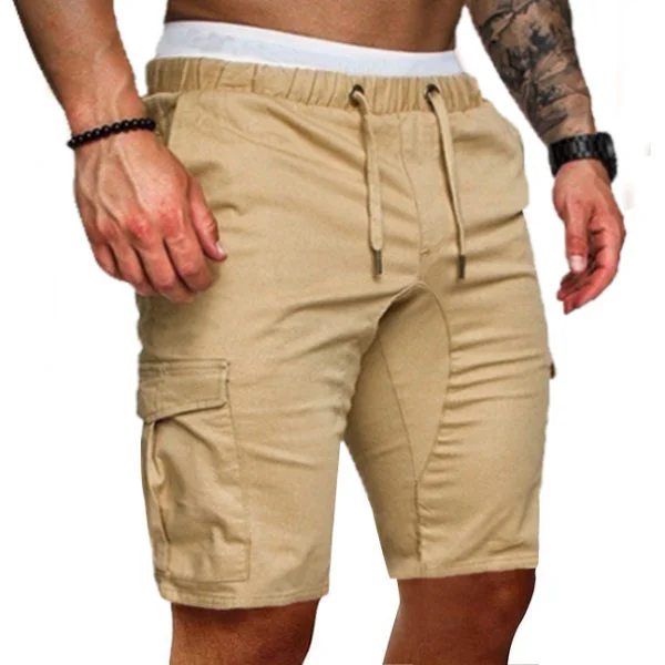 BrosWear Men's Fashion Loose Thin Belt Casual Sports Shorts