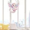 Diamond Painting Single-Side White Wings Dragon Diamond Art Hanging Pendant for Office Decor