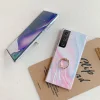 2022 Laser Marble Pattern Ring Holder Protective Cover For Samsung Galaxy