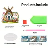 (US Only)2D Flat Print Easter Windmill DIY Table Top Diamond Painting Ornament Kits