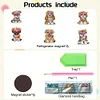 (US Only)6Pcs 2D/Flat DIY Dogs Diamond Painting Magnets Kit for Art Crafts Gift