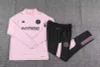 2023 Inter Miami Half-Pull Training Suit Pink Football Shirt 1:1 Thai Quality Set
